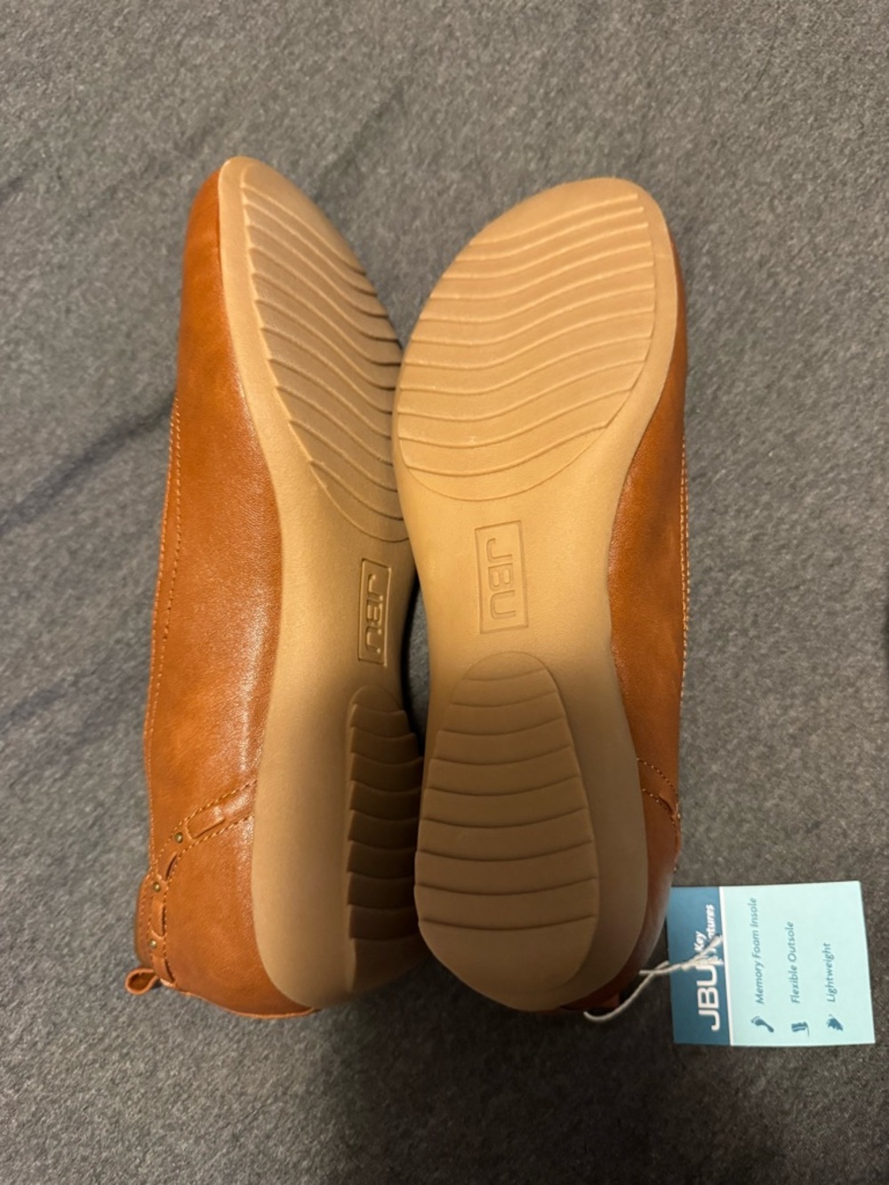 JBU Rust Suede Ballet Flats - Picture 2 of 3
